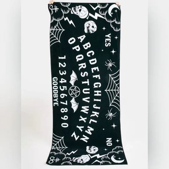 Dolls kill Goth Witchy Black Ouija Talking Spirits Board Beach Towel Model Robe - Picture 2 of 8